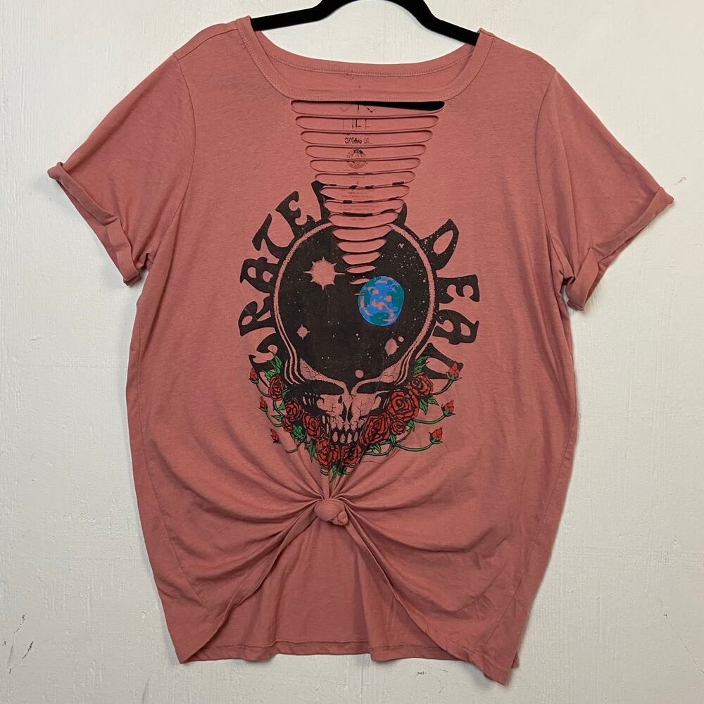 Grateful Dead Women's Life Clothing Co. Steal Your Face Boho T-Shirt Size XL